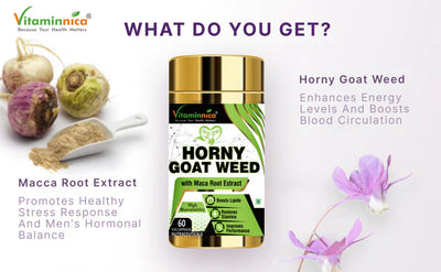 Horny Goat Weed with Maca Root Extract Supports Strength, Stamina & Performance
