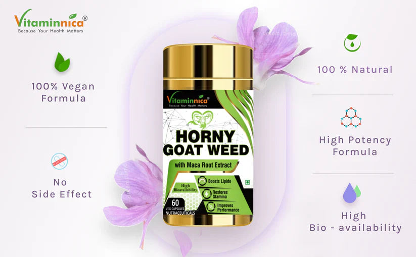 Horny Goat Weed with Maca Root Extract Supports Strength, Stamina & Performance