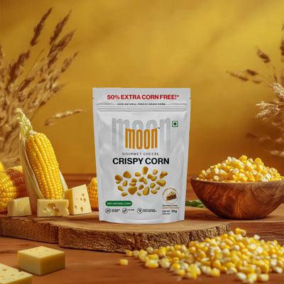 Moon Freeze Dried Crispy Corn Gourmet Cheese | ( Pack Of 3 ) 20 gms each