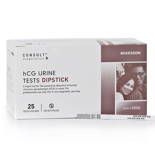 hCG Pregnancy Test Urine Sample Dipstick, CLIA Waived 25/Box