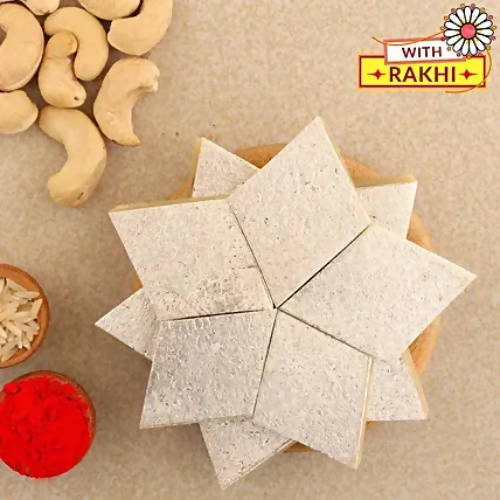 Bal Ganesha Rakhi & Kaju Rolls Box