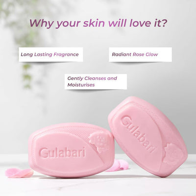 Dabur Gulabari Pure Rose Soap for Radiant Rose Glowing Skin & Body