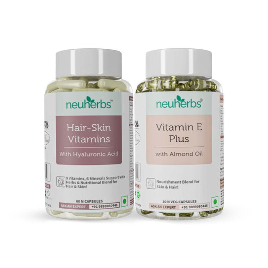 Hair Growth & Beauty Combo: Vitamins for Glowing Skin & Strong Hair