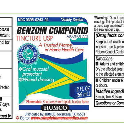 Benzoin Compound Tincture Topical Antiseptic  2 oz