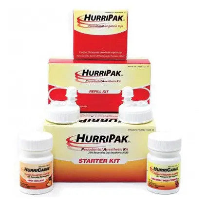 HurriPAK Periodontal Anesthetic Starter Kit, Wild Cherry & Pina Colada