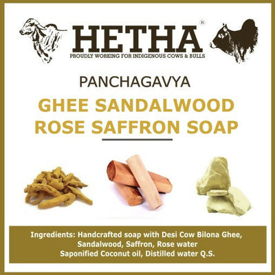 Hetha Ghee Sandalwood Rose Saffron Soap