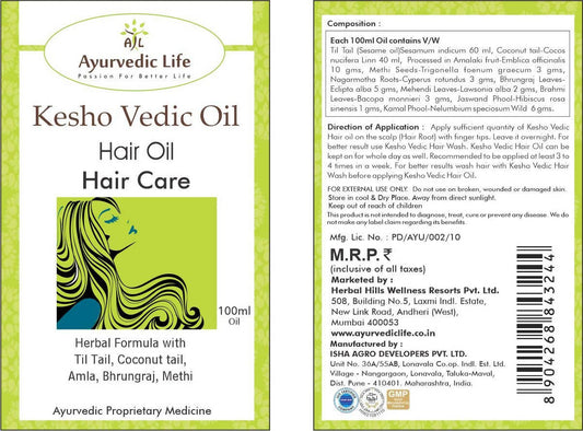 Ayurvedic Life Kesho Vedic Hair Oil