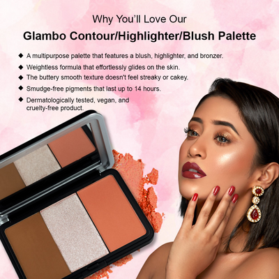 Daily Life Forever52 Glambo - Contour Highlighter Blush Palette - Golden Rose