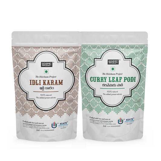 Gourmet Craft Idli Karam & Curry Leaf Chutney Podi Combo (150 g each)