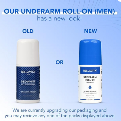 Bella Vita Deo White Natural Underarm Roll On Deodorant for Men