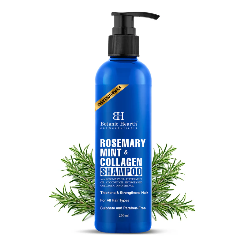 Botanic Hearth Rosemary Mint Shampoo with Peppermint Oil, Jojoba Oil & Collagen