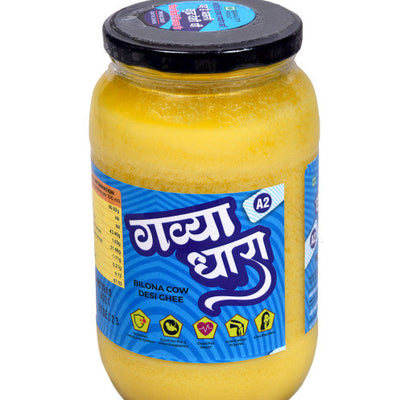 A2 Cow Bilona Desi Ghee Glass Jar - 1L