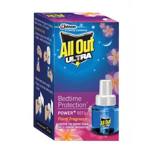 6x All Out Ultra Power+ Floral Fragrance Refill, Pack of 6 - 45ml each