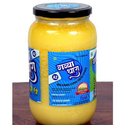 A2 Cow Bilona Desi Ghee Glass Jar - 1L