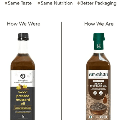 Anveshan Wood Pressed Black Mustard Oil