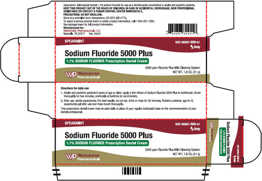 Sodium Fluoride 1.1% 5000 Dental Cream Toothpaste