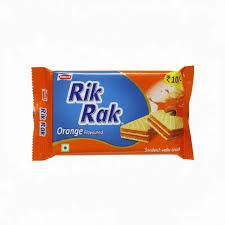 Parle Rik Rak Orange Flavoured Sandwich Wafer Biscuit 28G – Himkhand