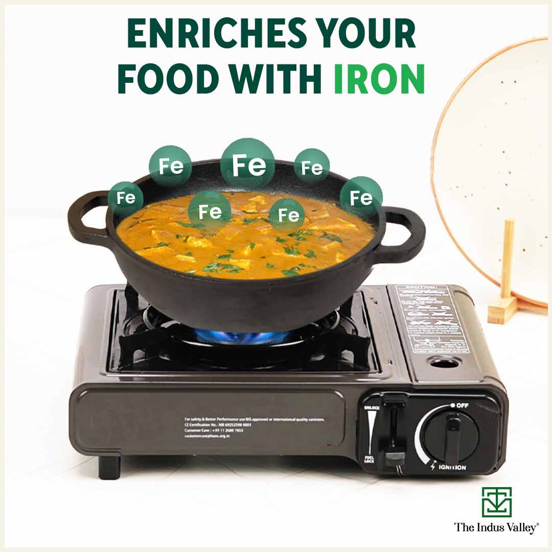 CASTrong Cast Iron Cookware Set: Tawa+ Kadai, Kitchen Set for Home, Pre-seasoned, 100% Pure, Toxin-free, Induction, Free ₹400 Tadka Pan