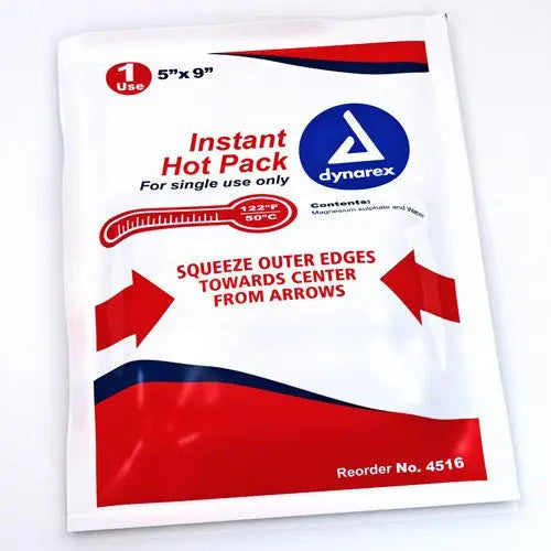 Instant Hot Pack, Disposable 5 x 9 inch