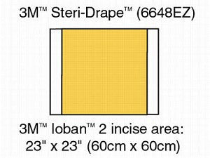3M™ IOBAN™ 2 Antimicrobial Incise Drape 35” x 23” 10/box
