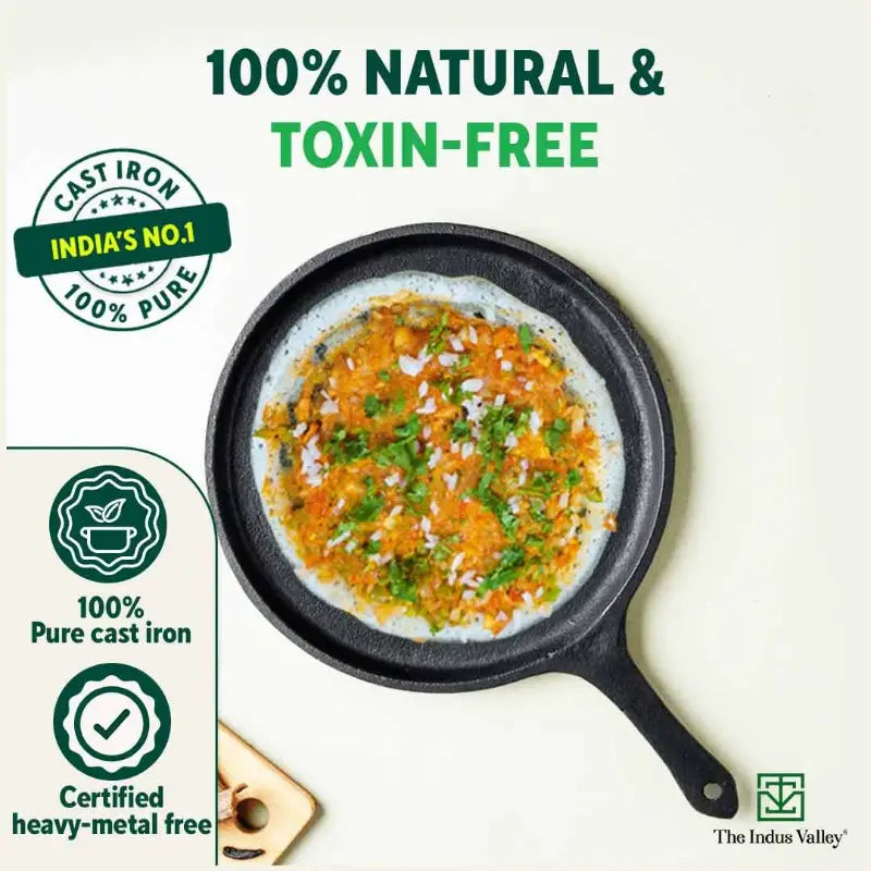CASTrong Cast Iron Cookware Set: Free ₹110 Spatula +Tawa+Kadai+Frypan,Kitchen set for Home, Pre-seasoned,100% Pure,Induction