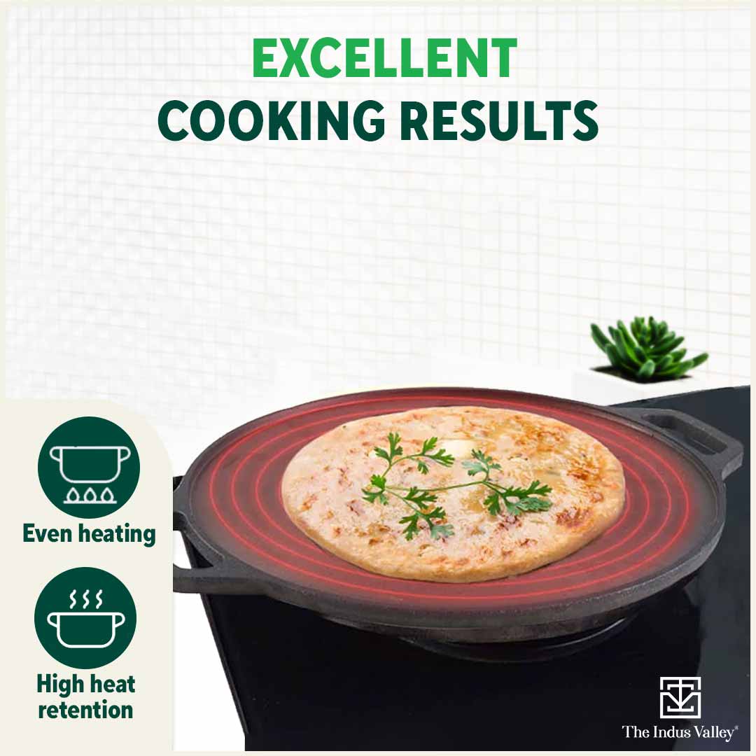 CASTrong Cast Iron Cookware Set: Tawa+ Kadai, Kitchen Set for Home, Pre-seasoned, 100% Pure, Toxin-free, Induction, Free ₹400 Tadka Pan
