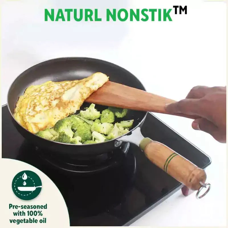100% Pure Iron Cookware Set: Kadai+ Tawa+ Fry Pan, Toxin-free Sheet Iron, Pre-seasoned, Induction & Gas, Kitchen Set for Home, Free ₹400 Tadka Pan