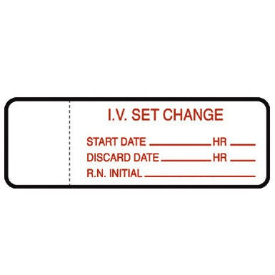 IV Set Change Labels 1000/Roll