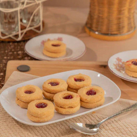Jagdish Farshan Jam Dot Cookies - 200 gms