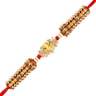 Ganesha Design Rakhi and Cashew Jar