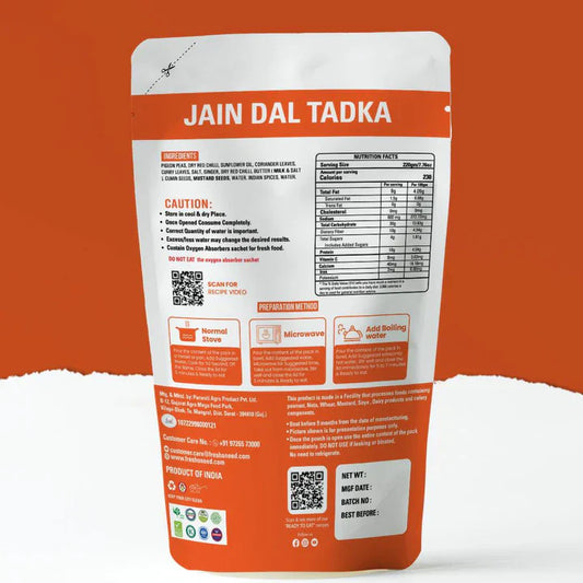 Fresh O Need Dal Tadka (Without Onion & Garlic) - Ready To Eat 220 gms