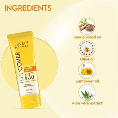 Jovees Sandalwood Natural Sun Cover SPF 30, UVA/UVB Protection