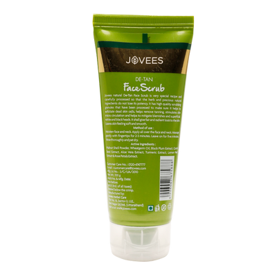 Jovees De-Tan Face Scrub with SPF, Turmeric & Aloe Vera
