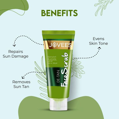 Jovees De-Tan Face Scrub with SPF, Turmeric & Aloe Vera