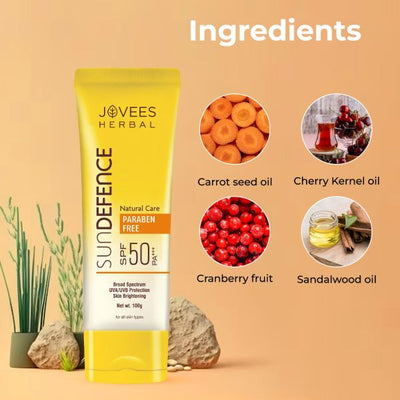 Jovees Sun Defence Cream SPF 50, Broad Spectrum PA+++