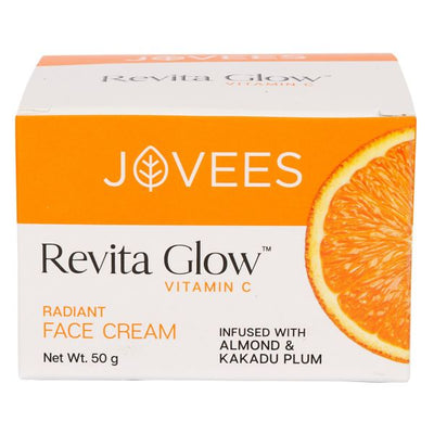 Jovees Revita Glow Vitamin C Cream Infused with Almond & Kakadu Plum (50 gm)