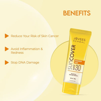 Jovees Sandalwood Natural Sun Cover SPF 30, UVA/UVB Protection