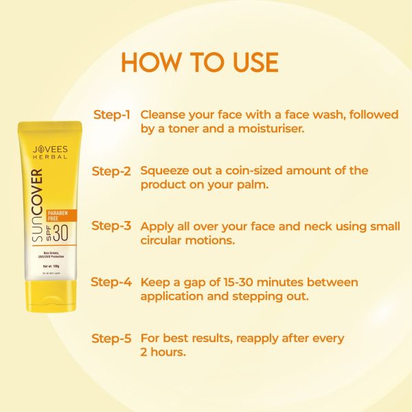 Jovees Sandalwood Natural Sun Cover SPF 30, UVA/UVB Protection