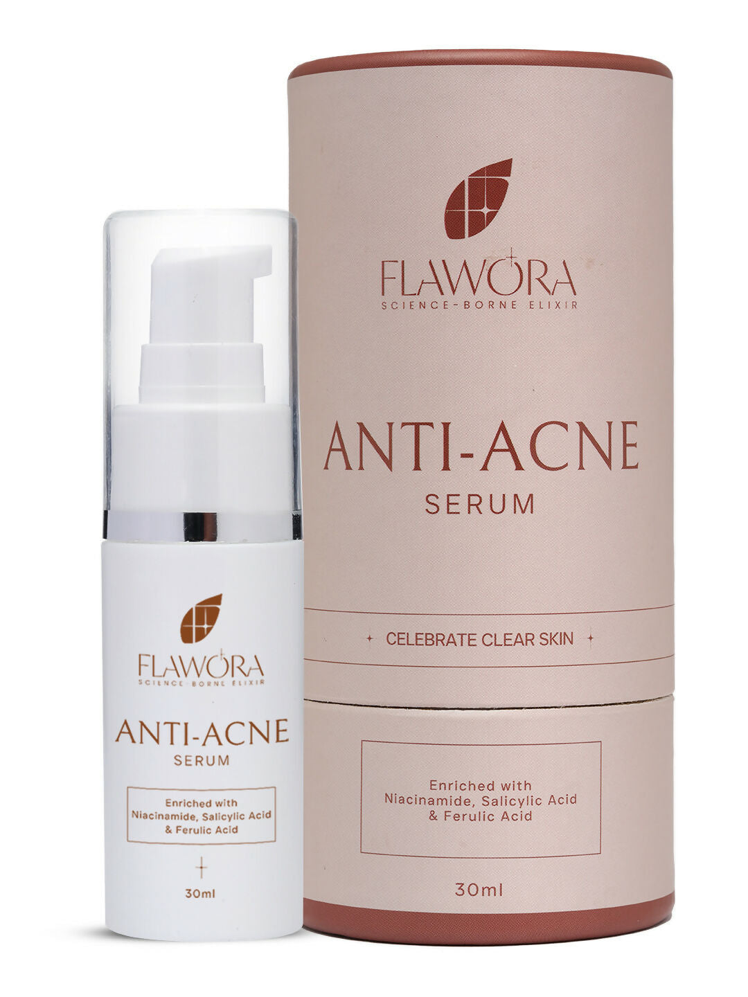 Flawora Anti-Grey Hair Serum, Anti Acne Serum & Gold Face Serum Combo