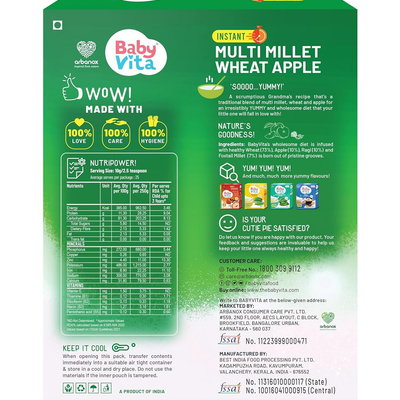 Babyvita Multi Millet Wheat Apple Powder