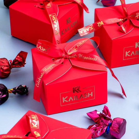 Kailash Sweets & Snacks  Red Chocolate Box - 100 gms