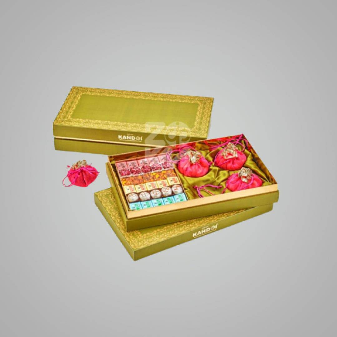 Kandoi Bhogilal Mulchand Green Potli Hamper - 1300 gms