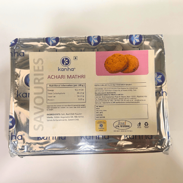 Kanha Achari Mathri - 400 gms