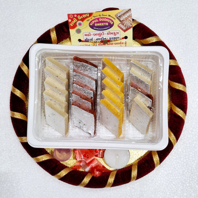 Vipul Dudhiya Sweets Mix Katli Round Fancy Tray | 250 gms