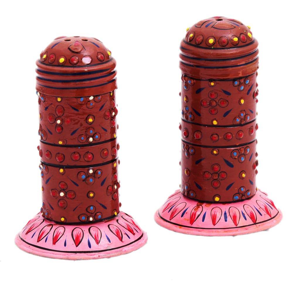 Hand Painted salt & Pepper Container set of 2 Pieces