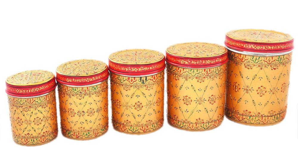 Canister Set of 5 Golden Glow