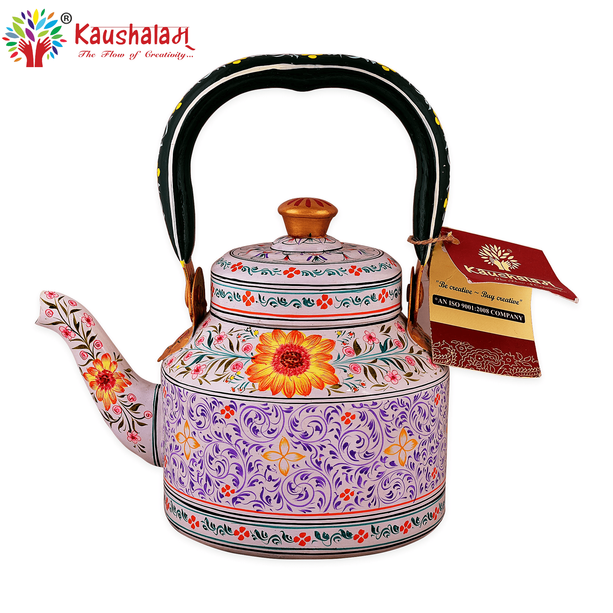 Hand painted Steel Induction Tea Kettle : Sun Flower – Himkhand