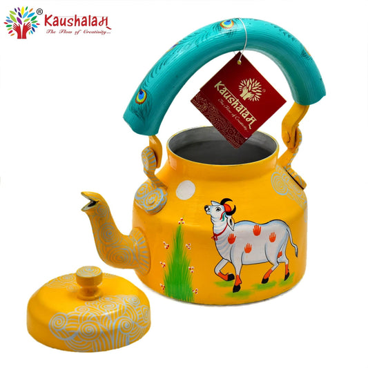 Hand Painted Tea Kettle :  Cow Painted