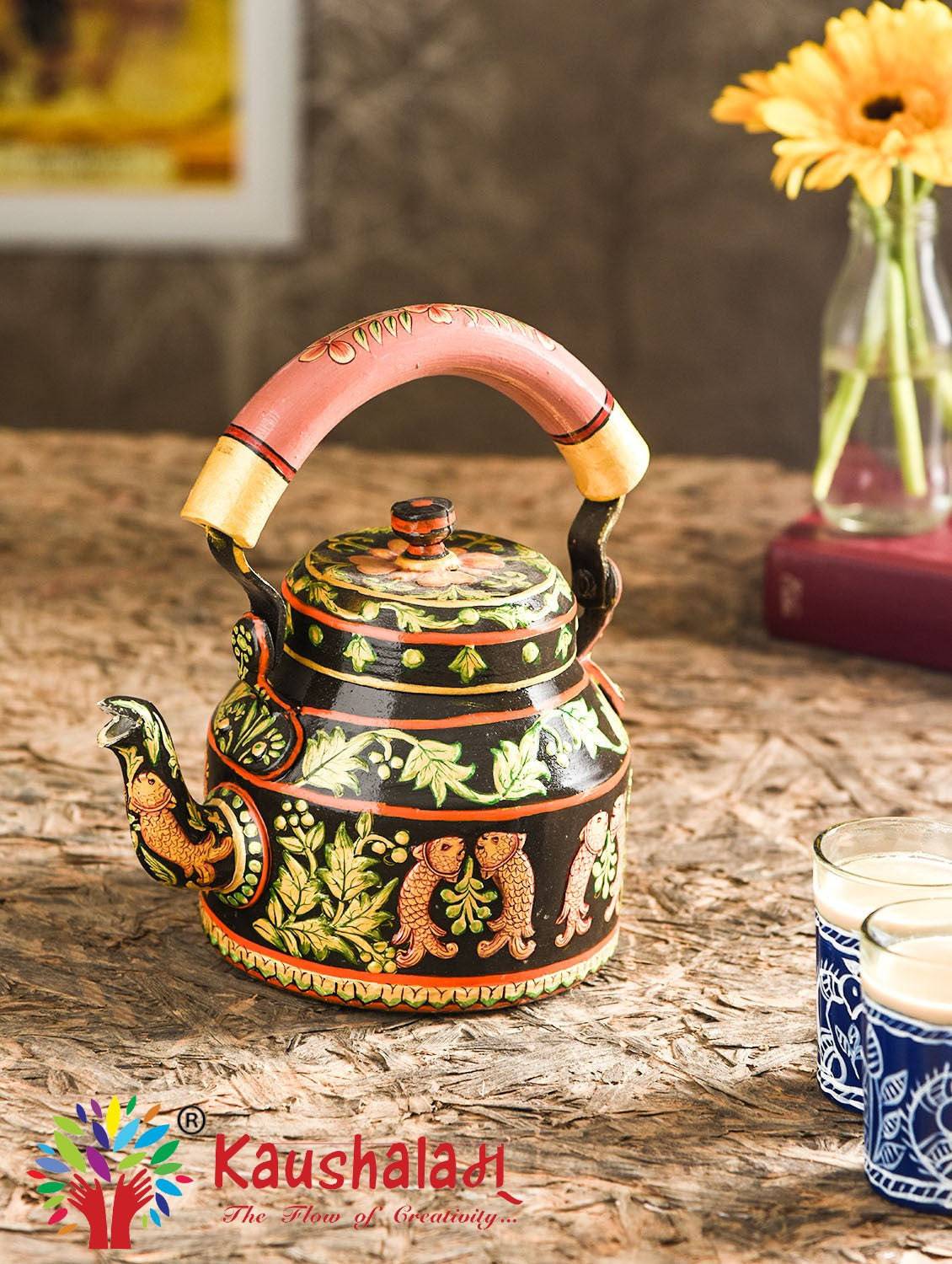 Hand Painted Tea Kettle  : Magical Fish