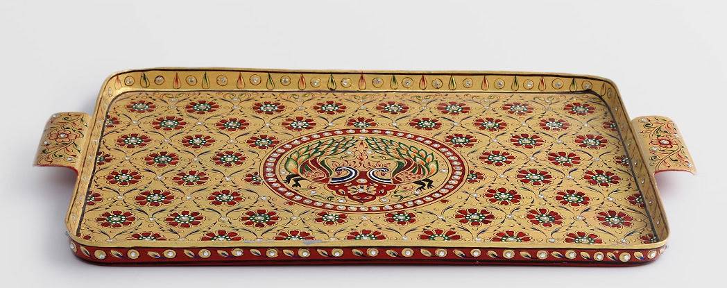 KAUSHALAM TRAY: Mughal Peacock